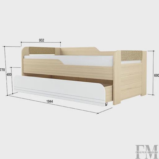 Двухуровневая кровать «Стиль 900.1», кофе